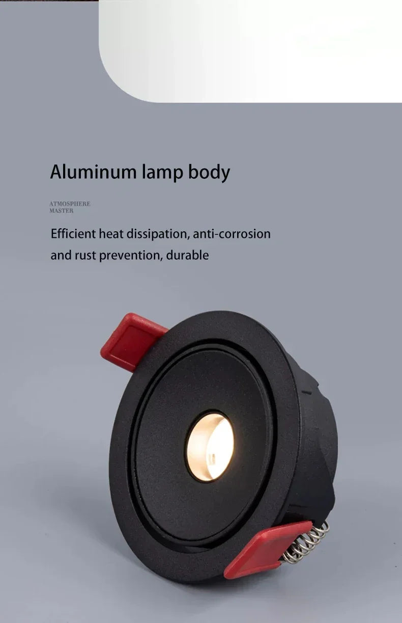 Ultra Thin Small Beam Angle Led Spotlights Spot Light Embedded 3W 5W 7W 3 8 15 Degree Ceiling Foco For Home Picture Art Museum