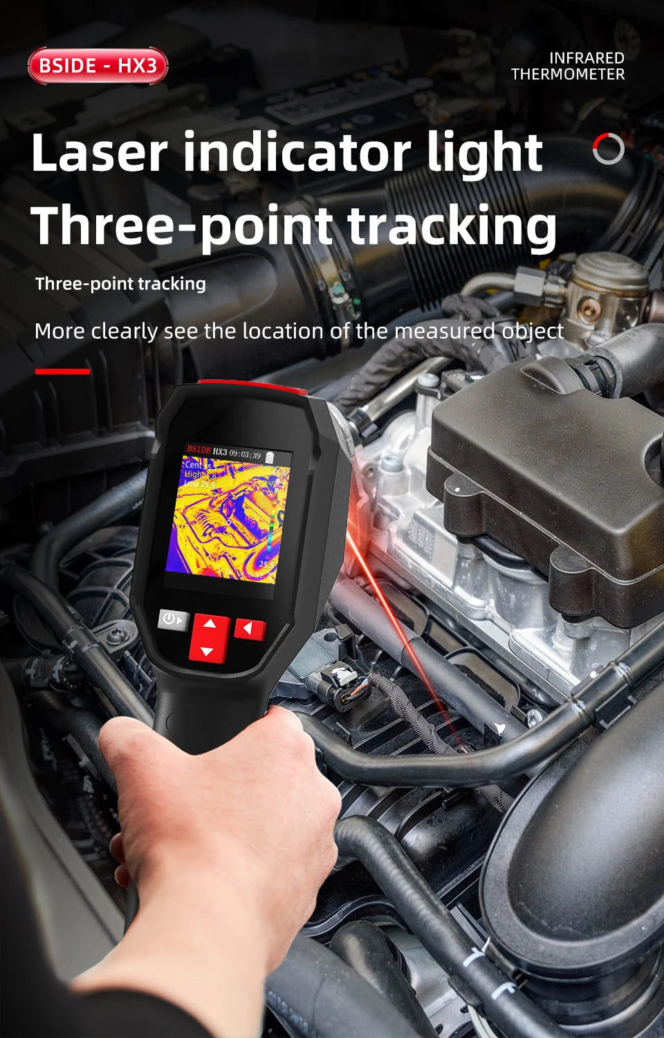 BSIDE Handheld Thermal Imaging Camera Industrial HX3 -20-550C HD Resolution PCB Pipe Inspection Fire Safety Thermal Imager