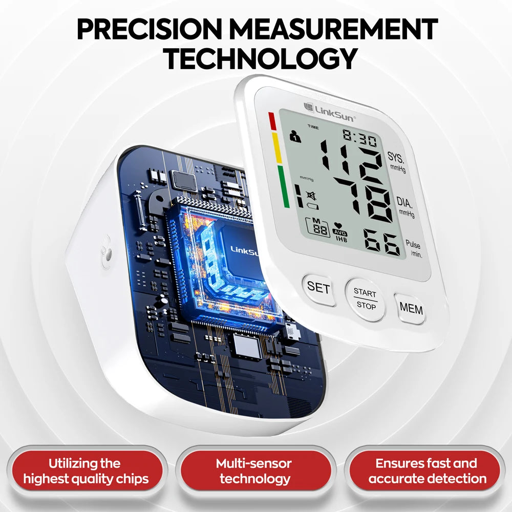 Blood Pressure Monitor 2005 Tensiometer Upper Arm Automatic Digital BP Measuring Device 2005-1 Pulse Heart Rate Monitor