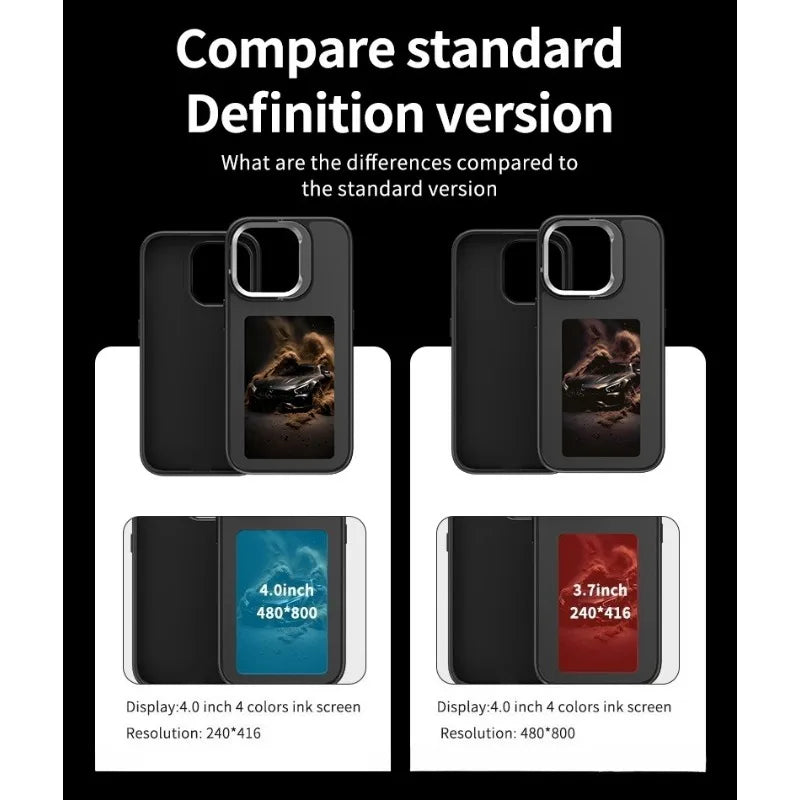 NFC E-Ink Phone Case for iPhone 16 Pro Max - Durable Shock-Absorbing Cover Tidesmit