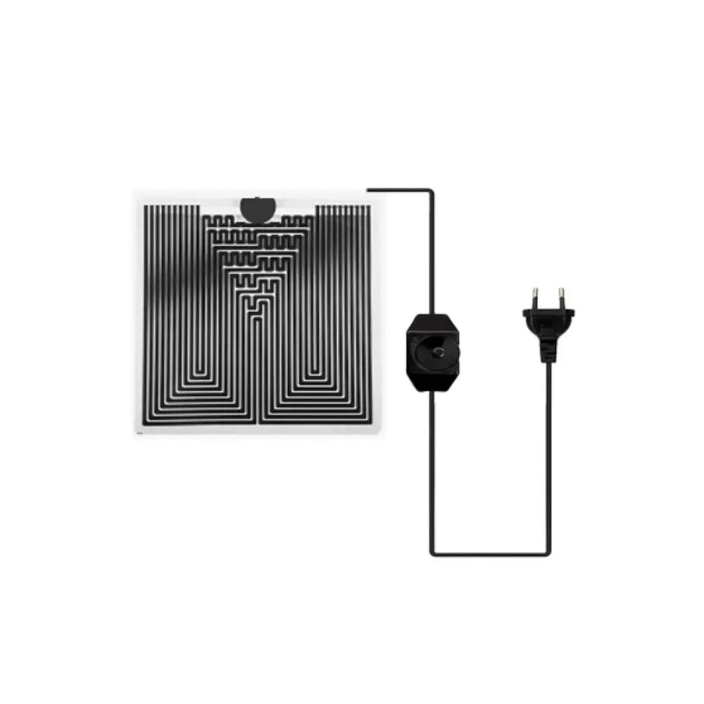 Adjustable graphene reptile heating mat with EU plug and temperature controller for safe terrarium warmth.