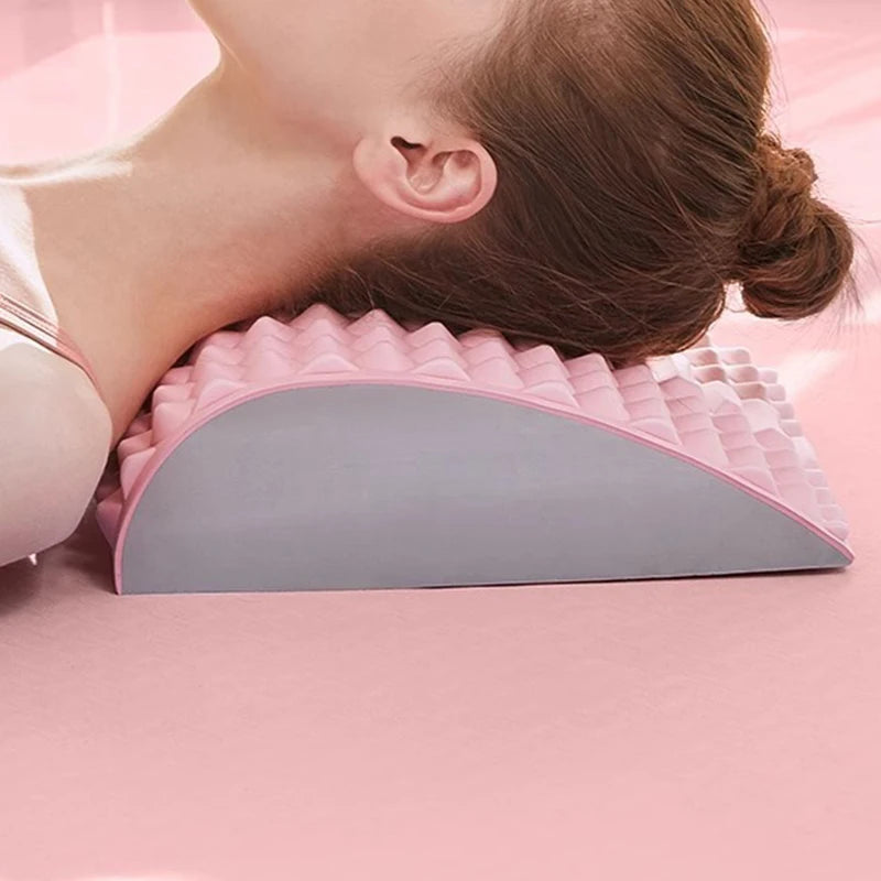Back Stretcher Neck Pillow for Lumbar Pain Relief - Ergonomic Wellness Tool Relaxation Treatment Tidesmit