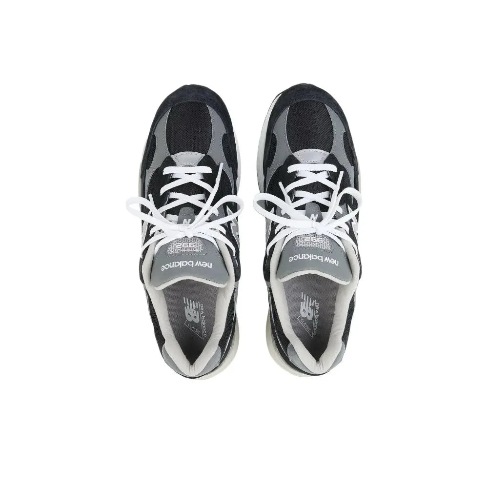 New Balance NB 992 Thick sole, soft and durable low-top casual running shoes unisex black U992BK