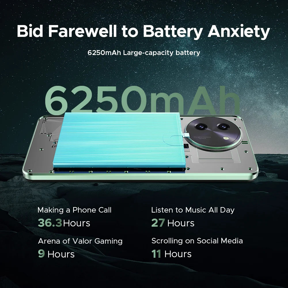 DOOGEE Note59 Pro 5G Smartphone, 8GB+256GB, 6.75 Inch Android 15 AE Tidesmit