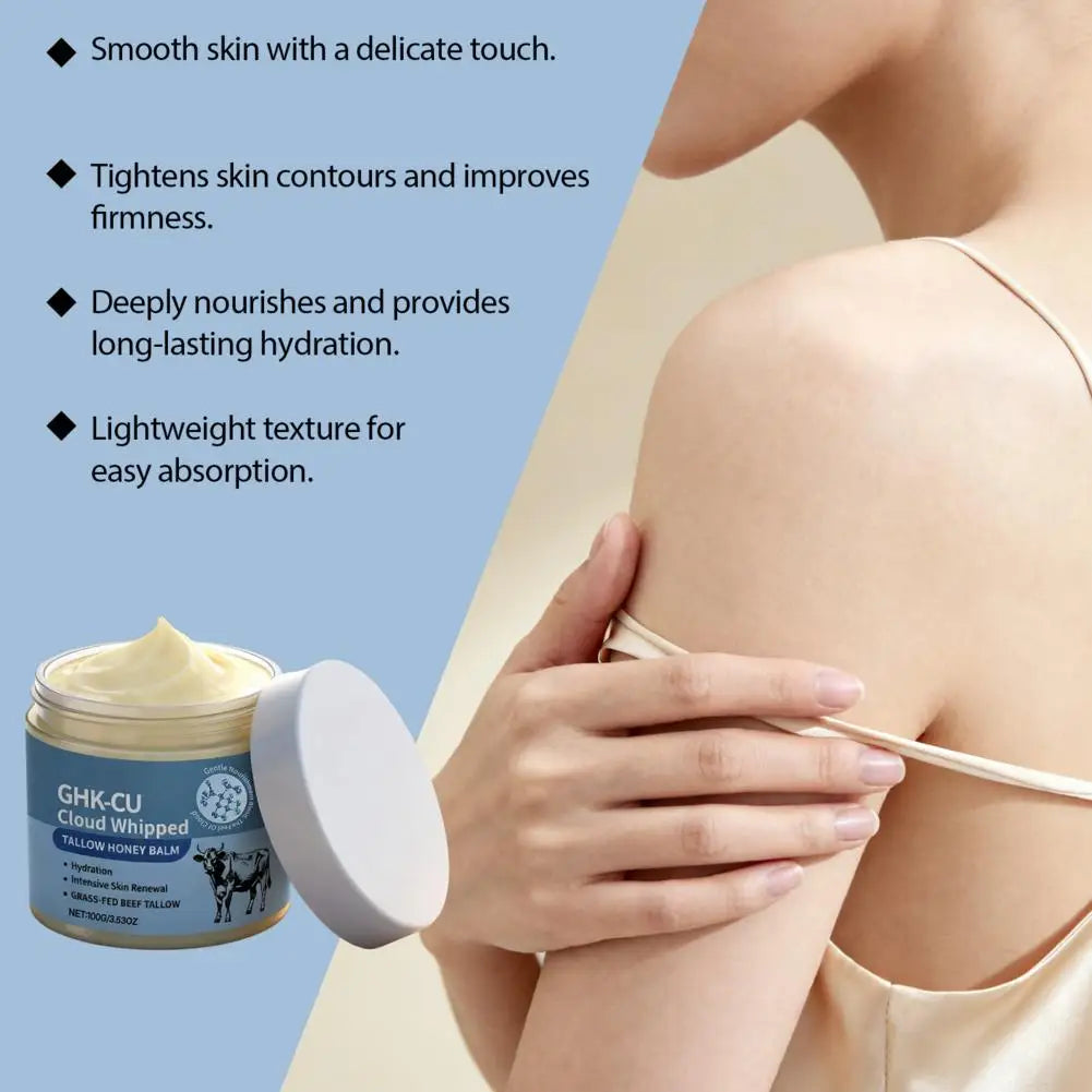 GHK CU Copper Peptide Tallow Honey Balm Cloud Whipped For Face Body Intensive Renewal Hydrate Nourish Skin Balm