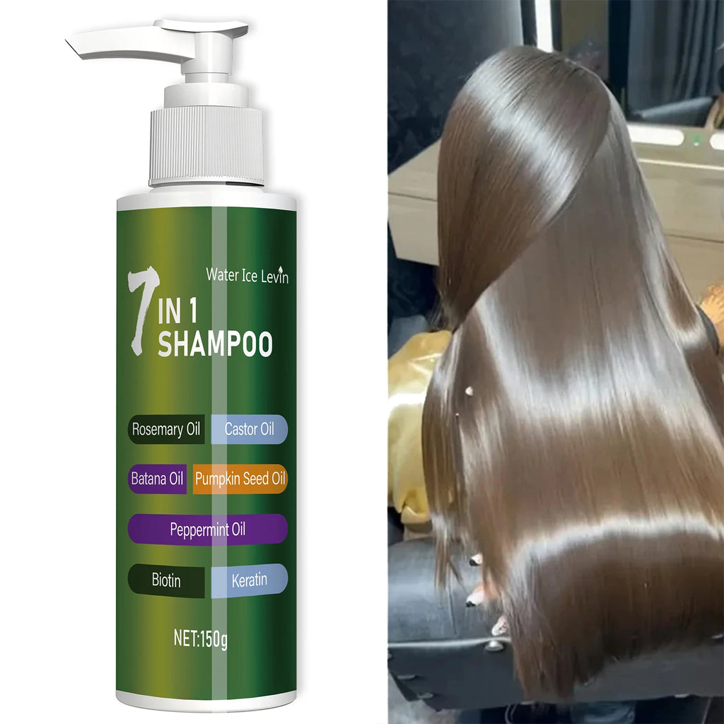 7-in-1 Shampoo, Rich in Rosemary, Batana, and Castor Oil, Gently Cleanses and Controls Oil, Provides Moisturizing and Hydrating Benefits, Prevents Hair from Becoming Tangled, Suitable for All Hair Types