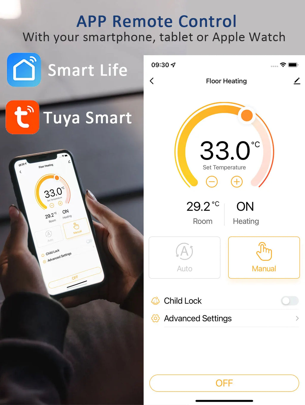 WiFi Smart Thermostat for Gas Boiler | App-Controlled Wireless Heating Tidesmit