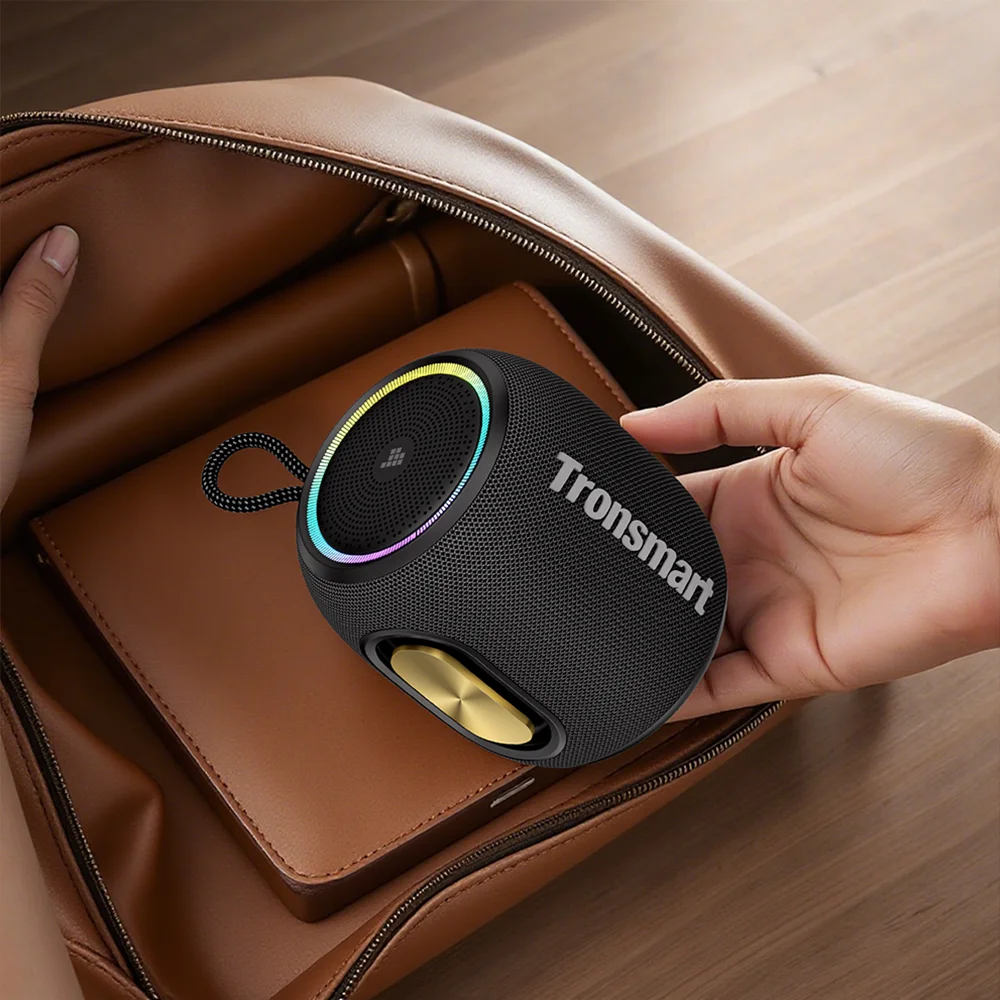 Tronsmart T8 Mini Speaker Bluetooth Speaker with 360 Degree Audio, 20H Playtime,IPX7 Waterproof, APP Control for Camping, Hiking