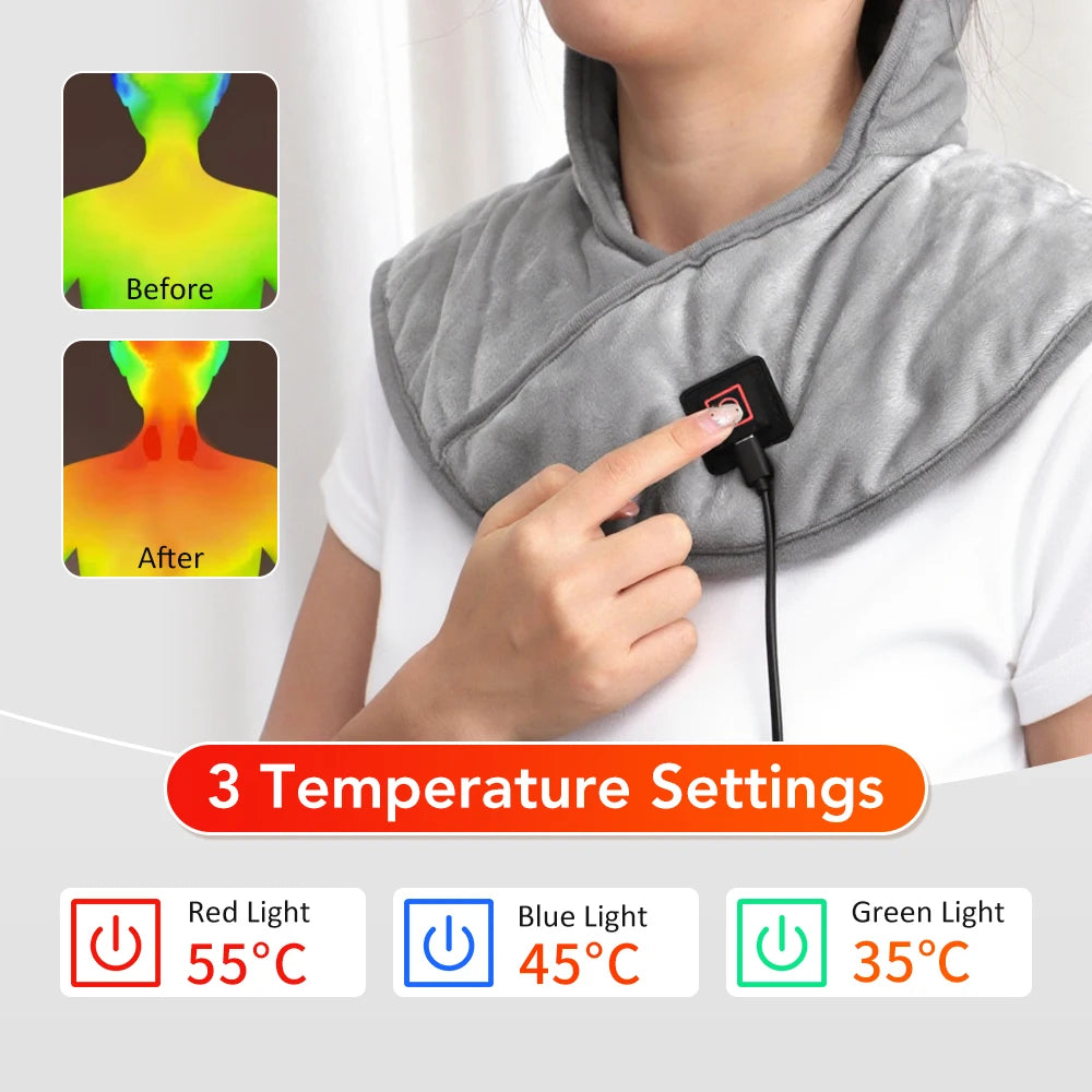Electric Heating Neck Massager - Deep Tissue Muscle Recovery Tool Fascia Gun Tidesmit