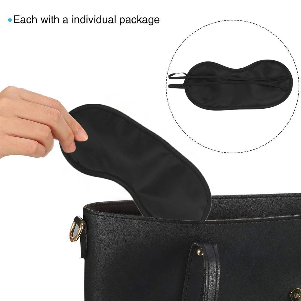 Imitated Silk Eye Patch Shading Sleep Eye Mask Eye Patch Lunch Break Sleep Eye Mask Travel Relax Eyeshade Cover 1/2/3/5/10pcs