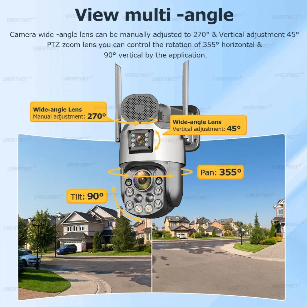 AOV 24/7 Recording Solar Cameras 60X Optical Zoom Dual Lens Surveillance 4G/eSIM Outdoor AI Human Tracking Security PTZ Camera