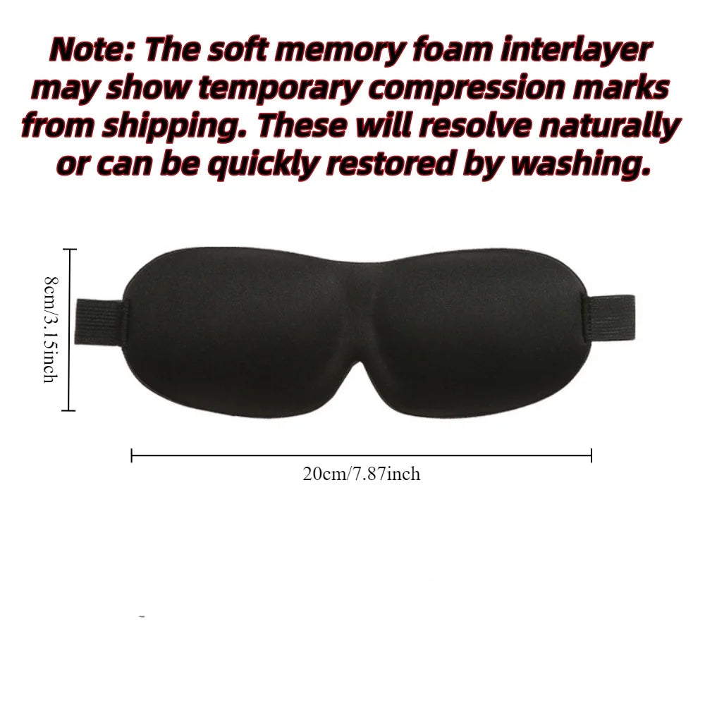 3D Sleep Mask Memory Foam - Ergonomic Light Blocking Travel Eye Cover Massage Chairs Tidesmit
