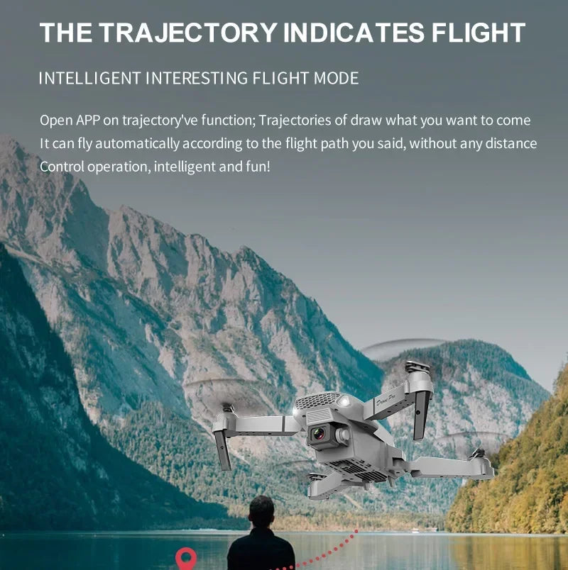 4K Camera Drone Foldable Quadcopter with Dual Wide Angle Lens Tidesmit
