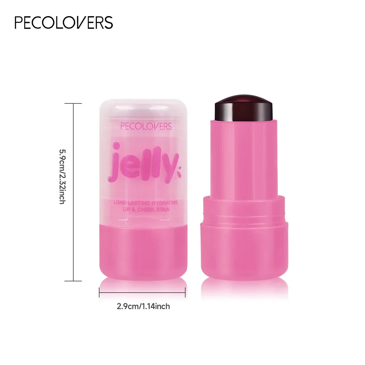 Tidesmit PECOLOVERS 3-in-1 waterproof blush stick texture close-up for radiant long-lasting face and eye makeup