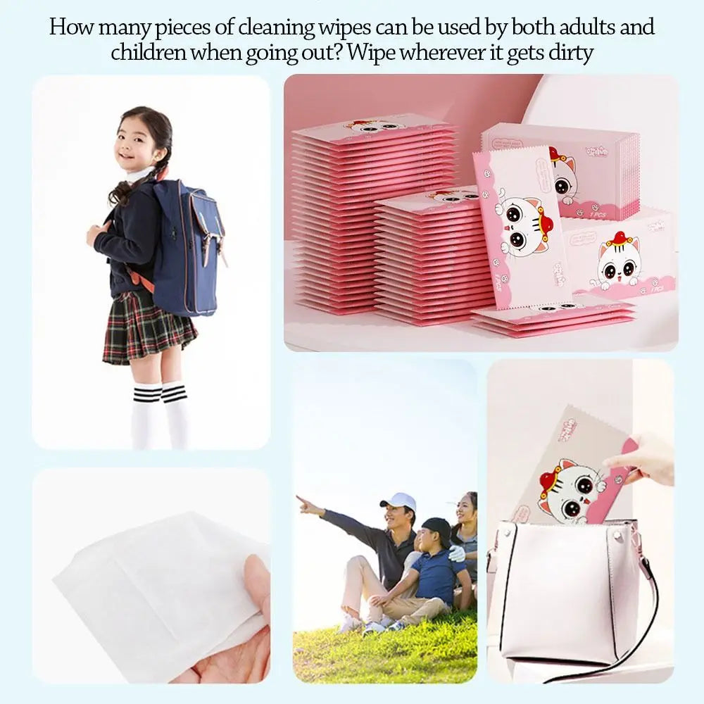 50pcs Fashion Disinfection Baby Wet Wipes Hand Cleaning Non woven fabric Tissue Portable Moist Paper Outdoor