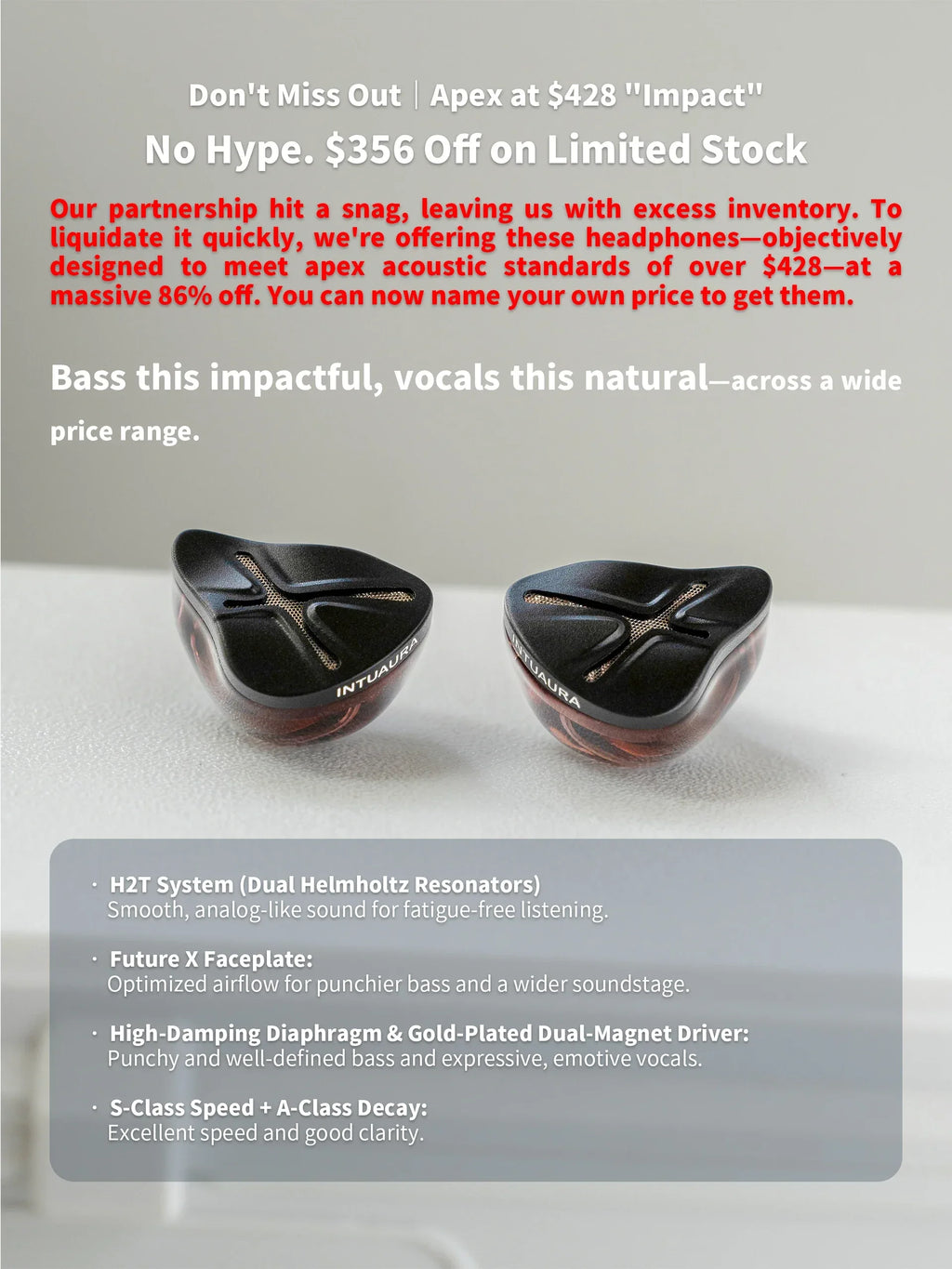 INTUAURA Impact Wired in-ear headphones Tidesmit