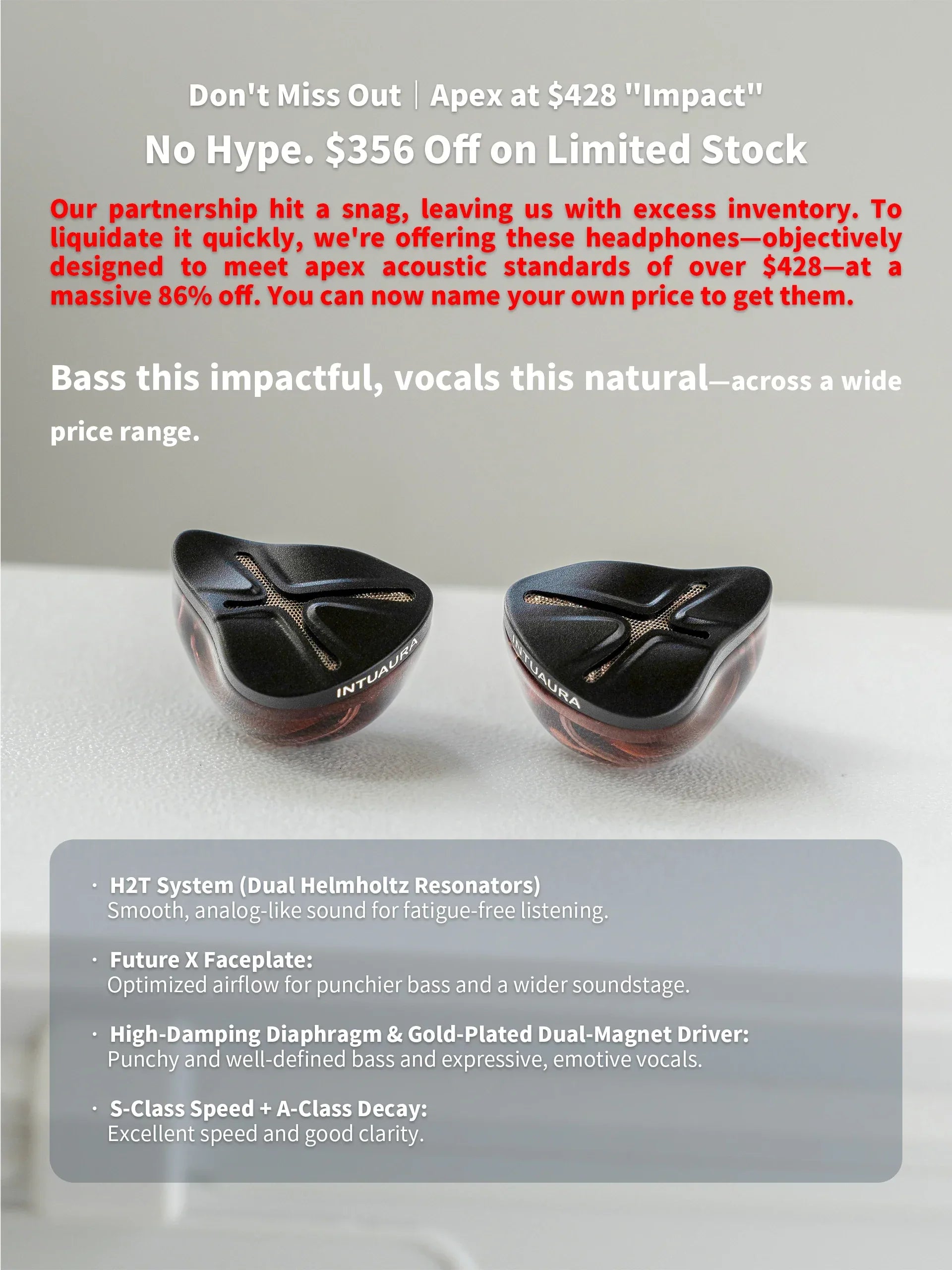 INTUAURA Impact Wired in-ear headphones Tidesmit