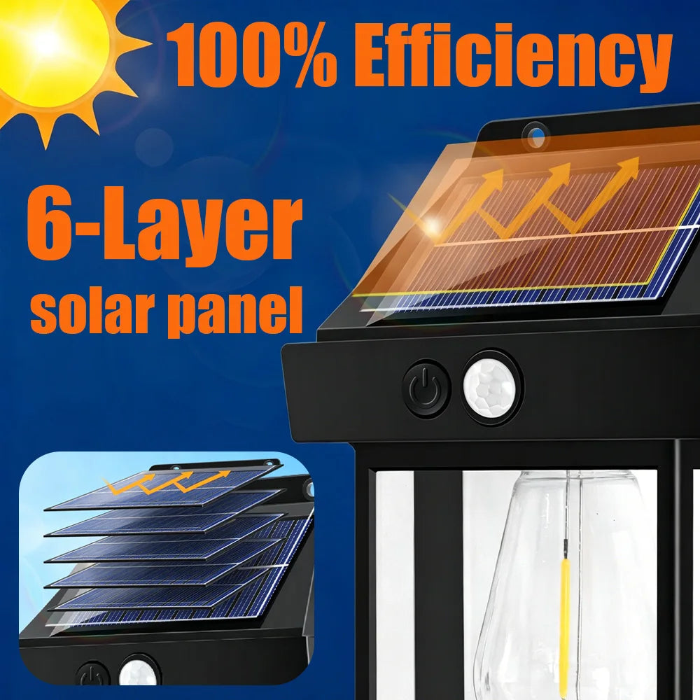 4PCS Solar Wall Light Outdoor Waterproof Sunlight Pathway Fence Lamp Yard Luminous Wall Washer Garden Decoration Tungsten Light