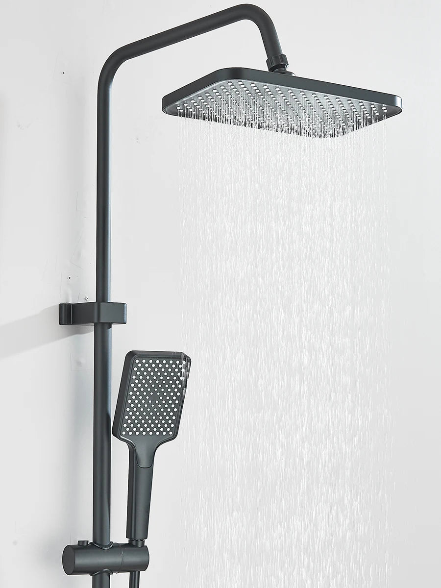 4-way Piano Shower System With Rain Shower Bidet Faucet Hot Cold Water Mixer For Bathroom Shower Kit