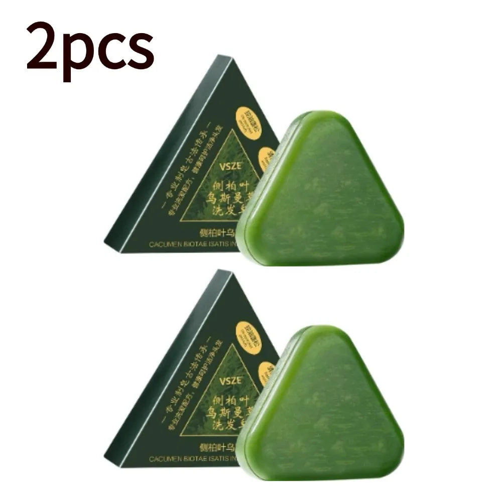 1/2/3/4/5/10pcs Usma Grass Shampoo Bar Natural Herbal Formula Cold-Processed Preserve Plant Essences Hair Care Soap