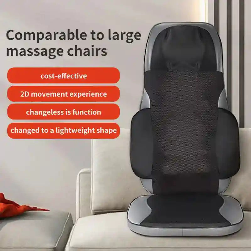 Electric Back Massager with Heat and Vibration - Gray Portable Device Massage Roller Tidesmit