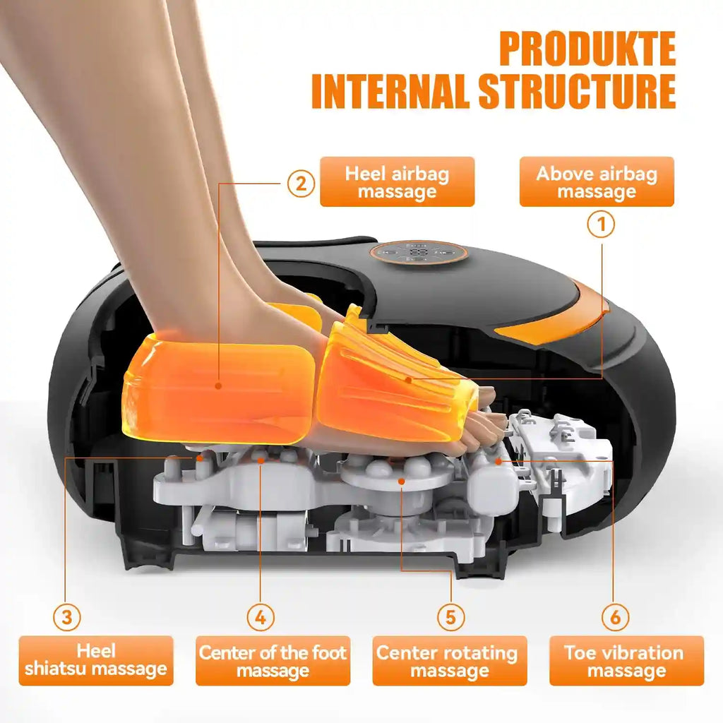Electric Foot Massager Roller with Airbag Compression and Heat Massage Roller Tidesmit