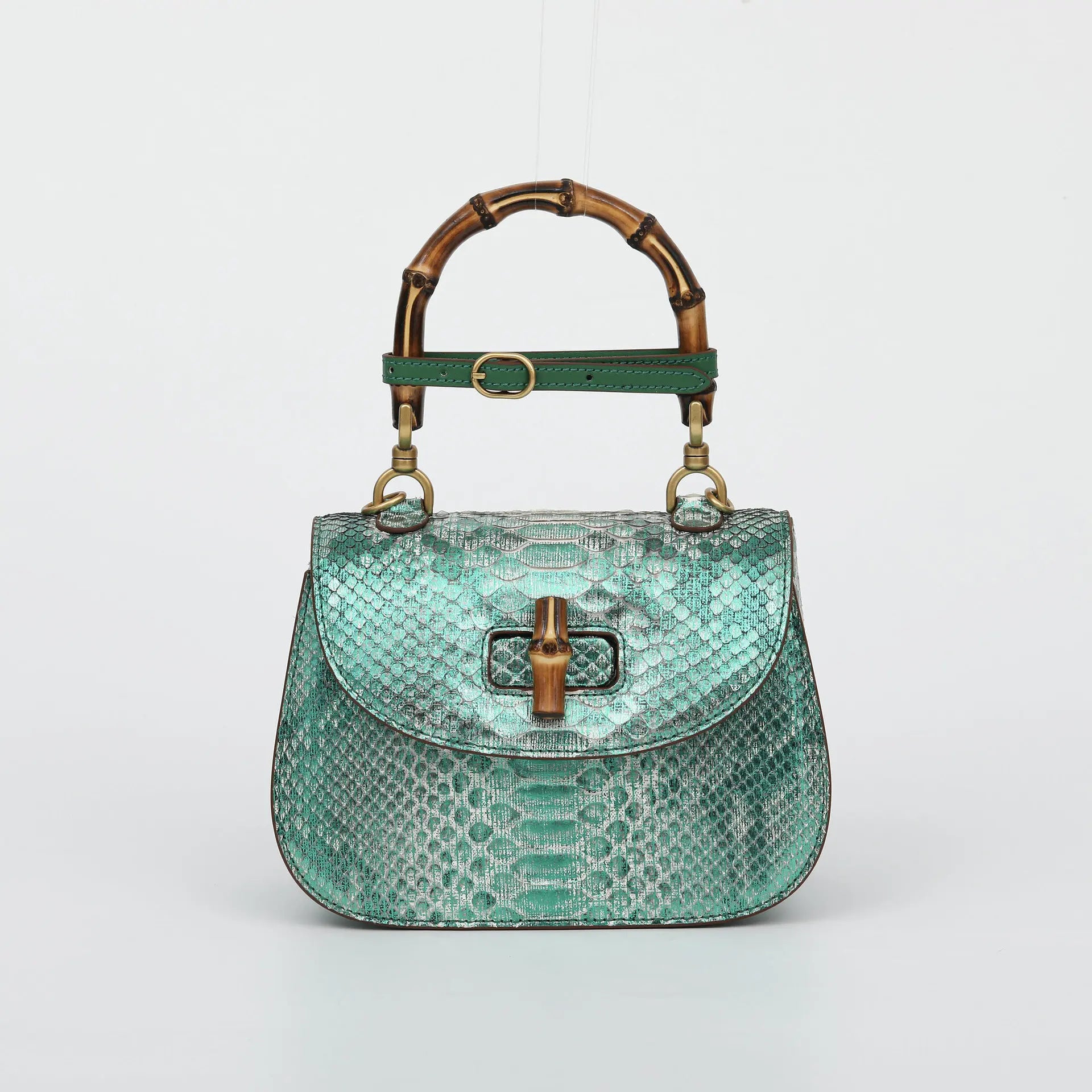 New Fashionable Women's Handbag Hand-held Bamboo Versatile Crossbody Bags Female Genuine Leather Handbags Woman Bags Top-handles