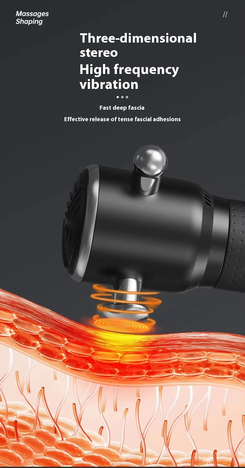Fascia Massage Gun: Portable Metal Deep Tissue Recovery Device Fascia Gun Tidesmit