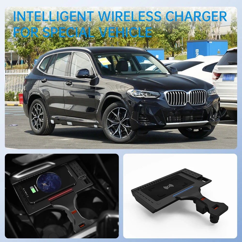 BMW X3 G01 X4 G02 15W Fast Wireless Charger - Qi Certified Charging Pad Tidesmit