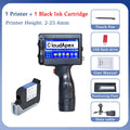 Handheld inkjet printer bundle with black ink cartridge, touch pen, USB and positioning plate