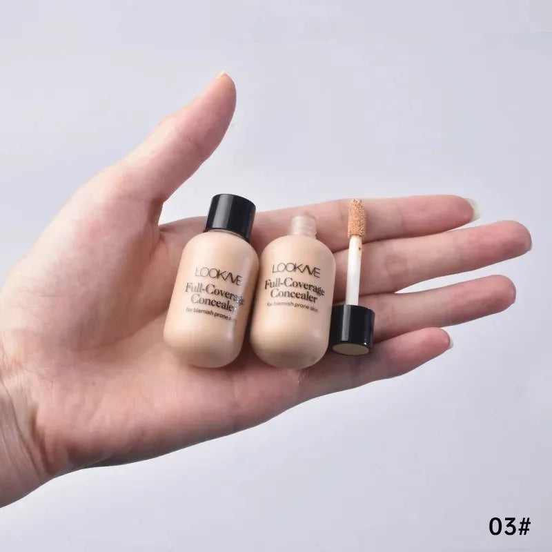 Tidesmit full cover liquid concealer for dark circles showing creamy waterproof face makeup texture detail