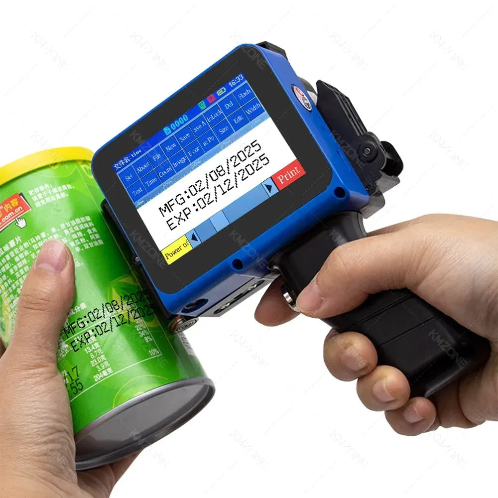 12.7mm Portable Mini Handheld Inkjet Printer for QR Barcode Batch Date Number Logo Expiry Date Coding Machine 28 Languages