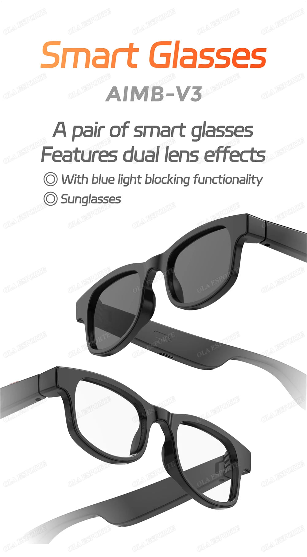 Smart Glasses Bluetooth Audio - IP68 Waterproof VR Immersive Tech Tidesmit