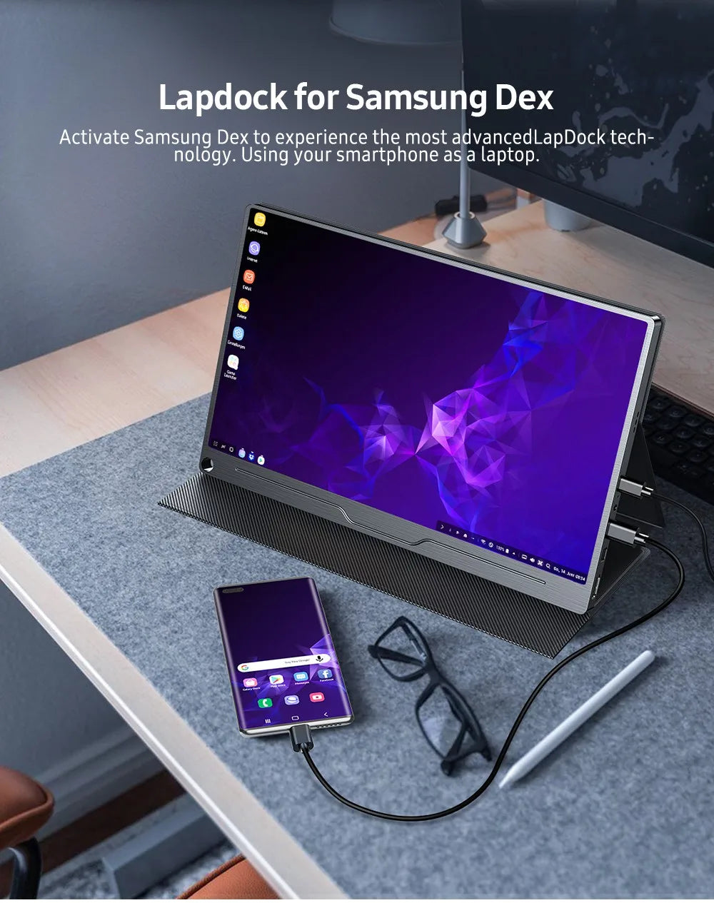 UPERFECT Truely 4K Computer Monitor 17.3" IPS UHD 500 Nit Brightness 3840X2160 USB C HDR FreeSync Speaker Type-C HDMI OTG VESA