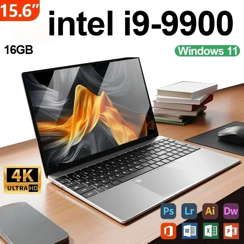 NEW LENO 15.6"Ultra Gaming Laptop Windows 11 Pro Intel Core i9-9900,16GB RAM 1TB SSD Portable Business Notebook 2026