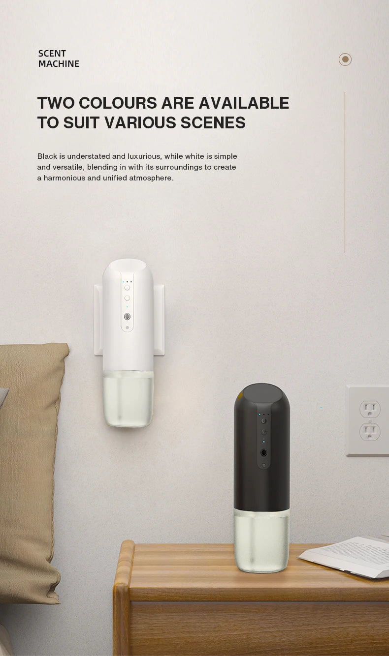 NAMSTE Wall Plug Aroma Diffuser Smart Bluetooth Control Fragrance Diffuser for Home Smell Air Freshener Automatic Spray Diffuser