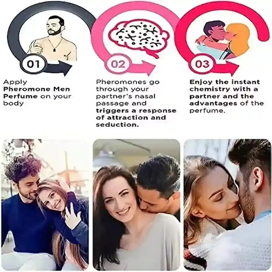 Strong pheromone cologne for men to attract women. Long-lasting, portable scent for dating, flirting, and attraction.