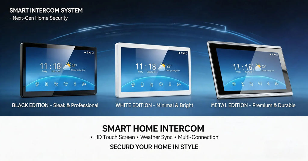 NEW TUYA 7/10 Inch WiFi 1080P Four Wire System Video Intercom Smart Home APP Wireless Video DoorPhone RFID Access Control System