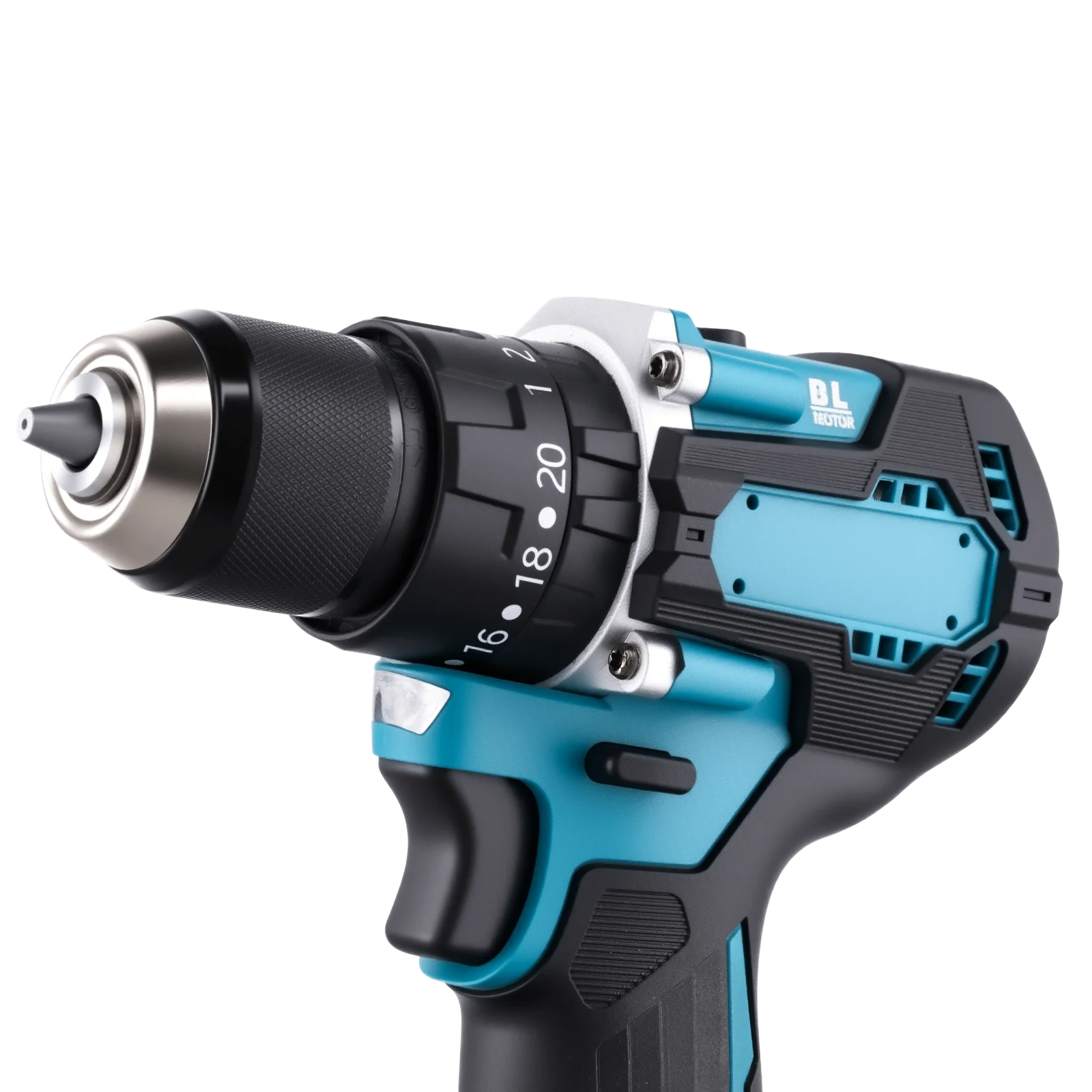 Podofo 21V Cordless Brushless Impact Drill Electric Screwdriver Power Tool with Battery Charger 2 Speed Gearbox 23 Torque Settings LED Light Rechargeable Drill Driver for Wood Metal Plastic DIY Repair
