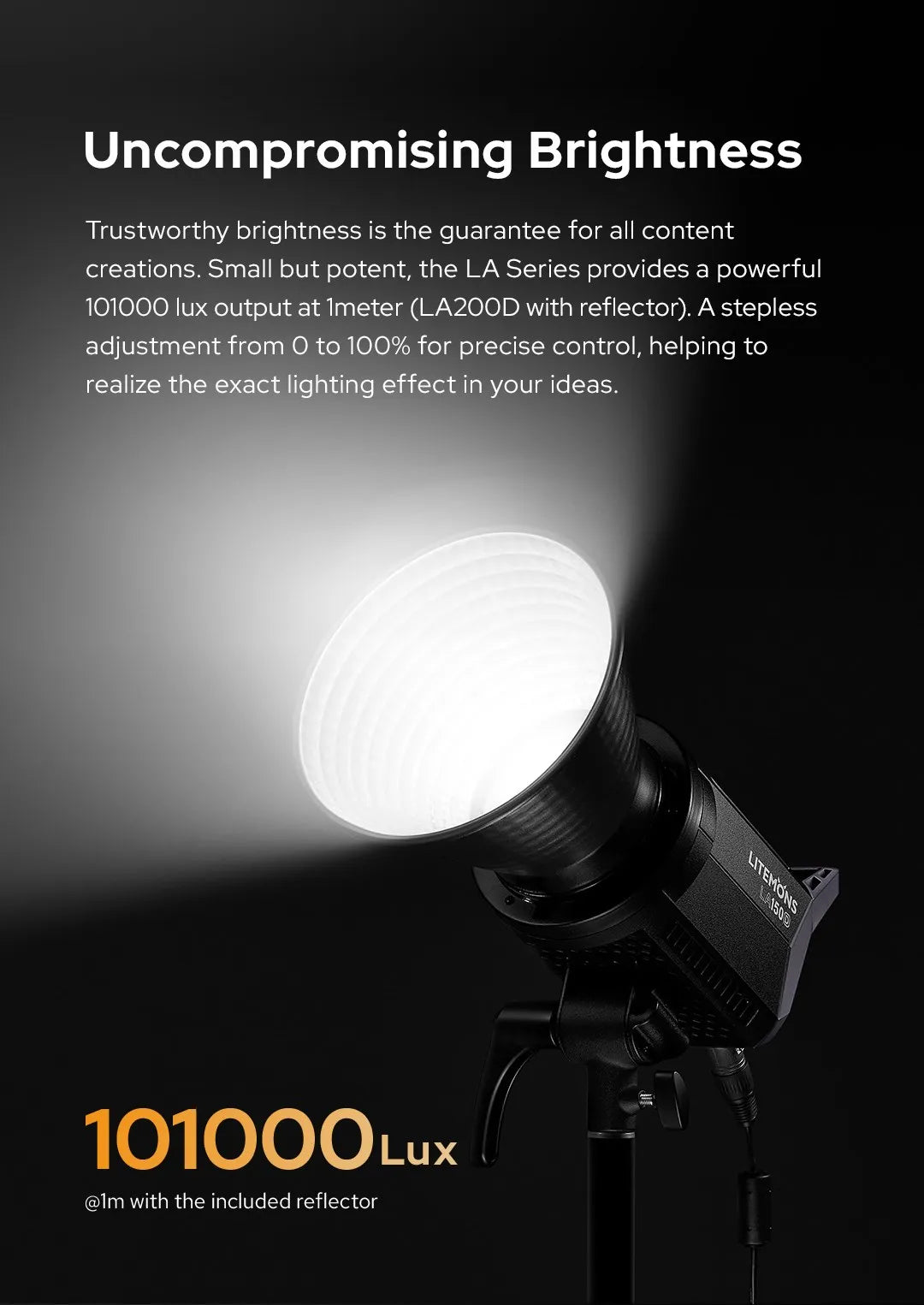 LED Video Light 230W Studio Lighting with Bowens Mount Tidesmit