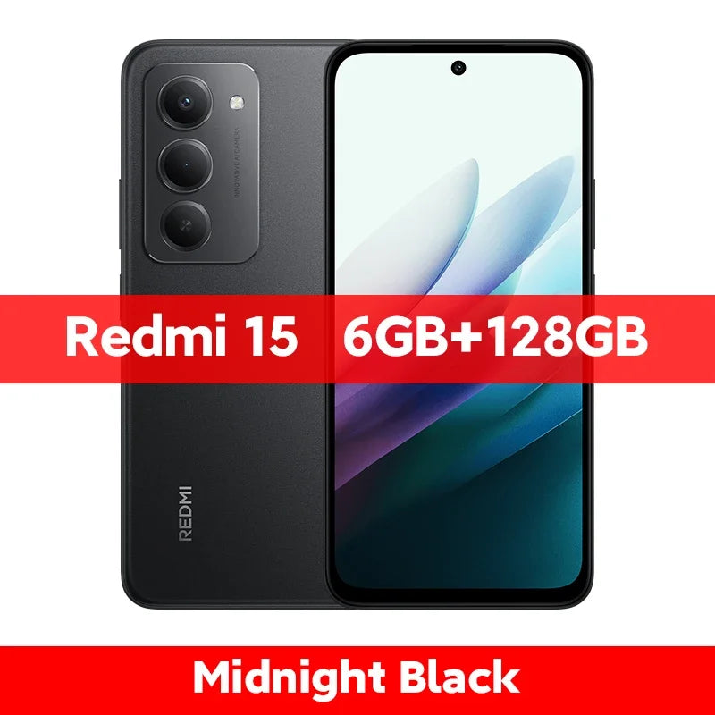 Phone Xiaomi Redmi 15 Global Version Android Snapdragon 685 128GB / 256GB ROM 6.9" FHD+ DotDisplay 50MP Camera 7000mAh 33W IP64