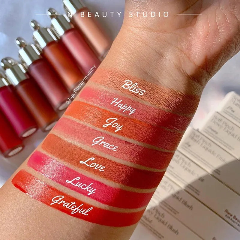 Rare Beauty liquid lipstick swatches: matte, smooth, rich-pigment colors on skin for natural, moisturizing lip makeup.