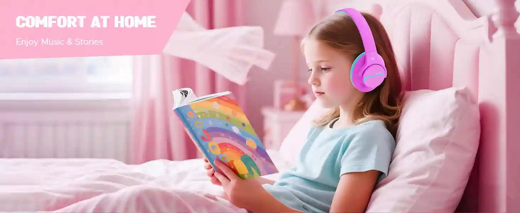 Kids Wireless Headphones with Active Noise Cancellation - Safe Audio Tidesmit