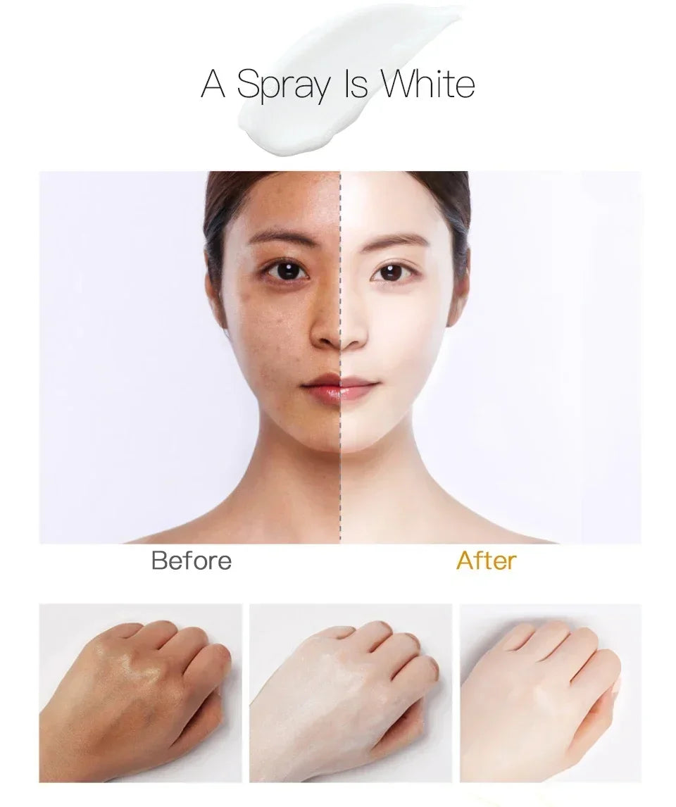 Tidesmit waterproof BB cream spray providing whitening moisturizing coverage for flawless Korean makeup base