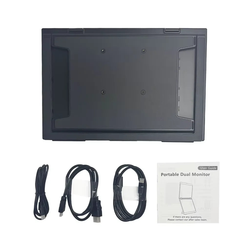 14'' Portable Monitors Dual Screen1920*1200 1.2K Triple Pc Display Laptop Screen Extender Folding Stacked Dual Monitors