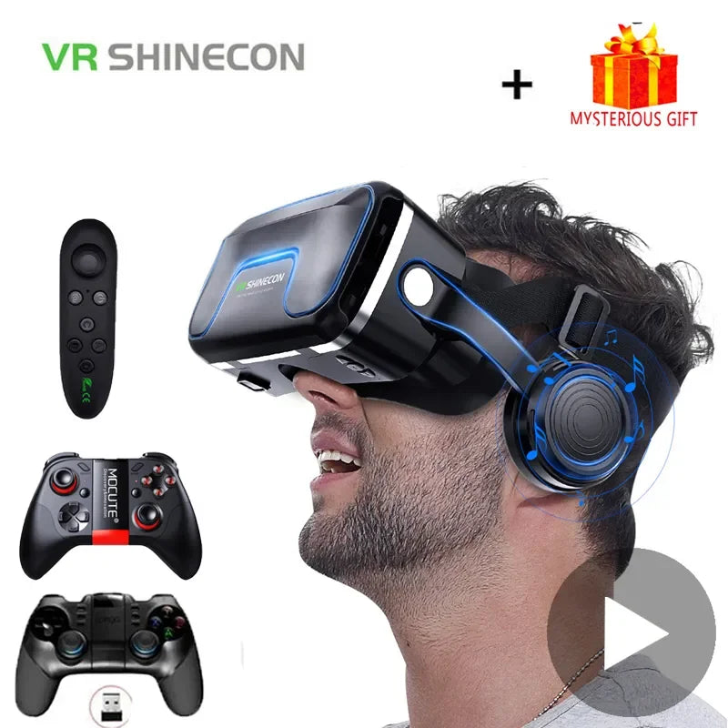 VR Headset for Smartphone - Immersive 3D Smart Glasses with Spatial Audio Tidesmit