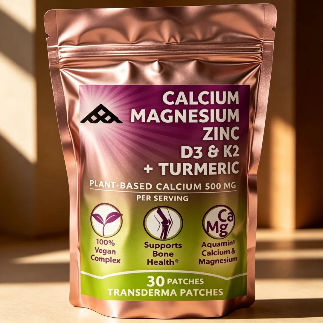 30 Patches Calcium Magnesium Zinc Transdermal Patches With Vitamin D3 – Enhanced Bone And Muscle Health & Strength