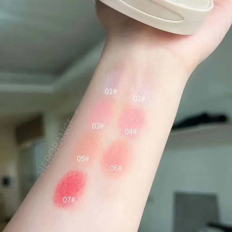 Tidesmit HERORANGE HR526 monochromatic blush shade swatch showcasing waterproof and long-lasting face makeup texture