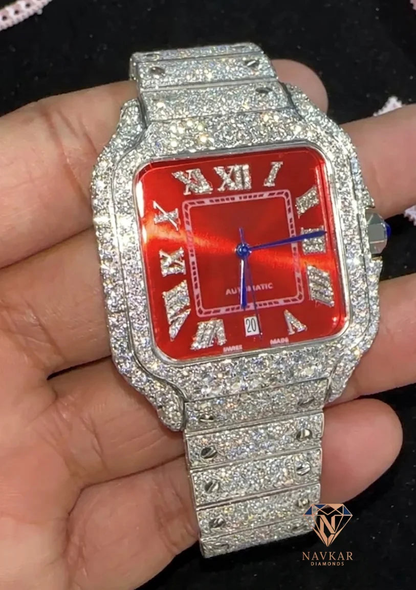 Top Designer Luxury Diamond Automatic Mechanical Unisex Watch High-End Moissanite Wedding Parties Band Width 18mm Watch