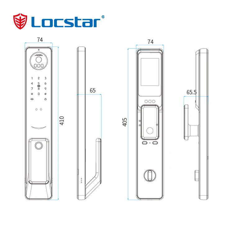 2026 Tuya Wifi Golden Video 3D Face Recognition Fingerprint Digital Smart Door Lock From Alibaba Certification Factory